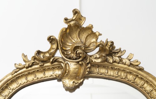 Miroir en bois sculpté et doré, Circa 1870 - Miroirs, Trumeaux Style Napoléon III