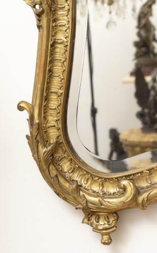 Miroir en bois sculpté et doré, Circa 1870 - Napoléon III