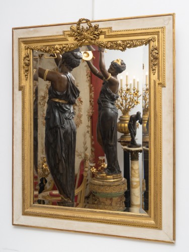 Miroirs, Trumeaux  - Miroir en bois sculpté, Circa 1870