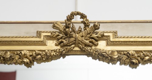 XIXe siècle - Miroir en bois sculpté, Circa 1870