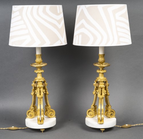 Napoléon III - Paire de lampes fin 19e siècle