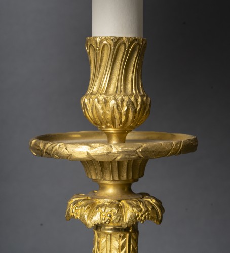 Antiquités - Paire de lampes fin 19e siècle