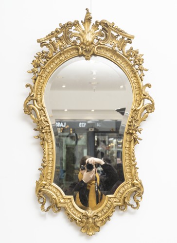 Miroir Rocaille, Circa 1870 - Miroirs, Trumeaux Style Napoléon III