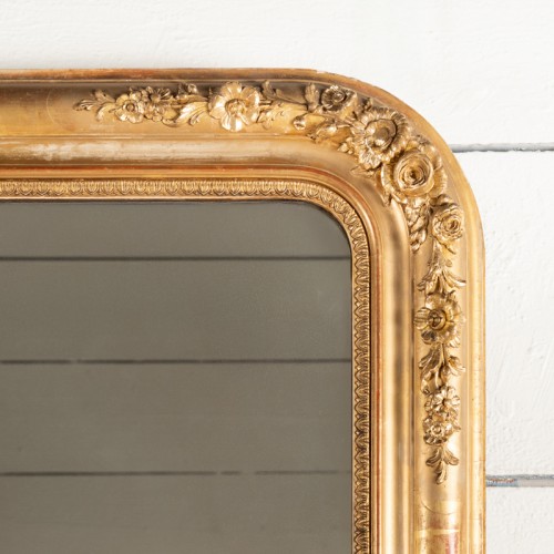 Grand miroir Louis Philippe en bois doré et sculpté  - ADC - Pascal et Laurence Sarfati