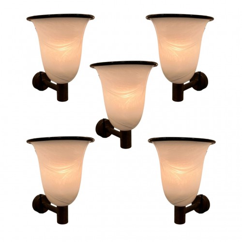 1970 Set of five Italian sconces by Barovier & Toso