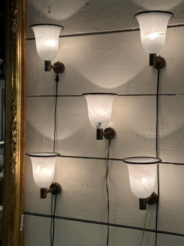 Lighting  - 1970 Set of five Italian sconces by Barovier &amp; Toso