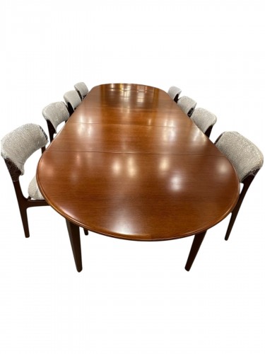 Very large Scandinavian oak table circa 1960 