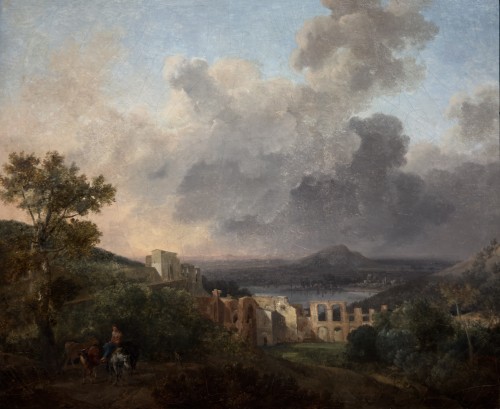  Italian landscape with aqueduct  - Nicolas-Antoine TAUNAY (1755-1830) 
