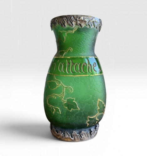 Verrerie, Cristallerie  - Daum Nancy - Vase "Je meurs où je m'attache"