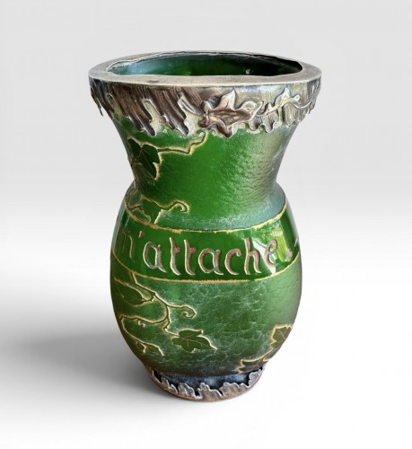 Daum Nancy - Vase "Je meurs où je m'attache" - Art nouveau