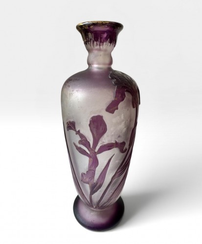 Glass & Crystal  - Désiré Christian - Burgun, Schverer &amp; Cie Vase With Irises