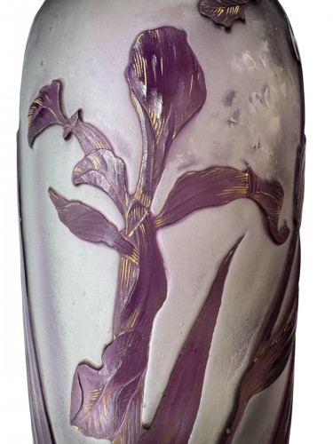 Antiquités - Désiré Christian - Burgun, Schverer &amp; Cie Vase With Irises