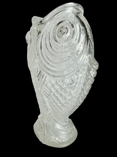 XXe siècle - Vase Baccarat « Carpes affrontées »