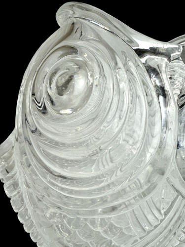 Antiquités - Vase Baccarat « Carpes affrontées »
