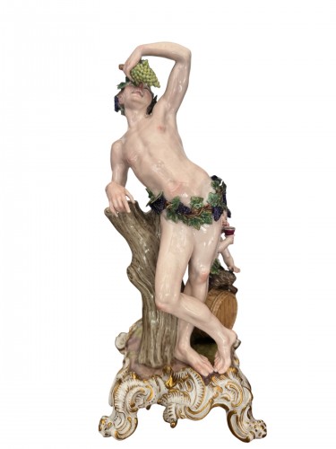 Allégorie de l'Automne - Groupe en porcelaine de Meissen 20e siècle - Céramiques, Porcelaines Style 