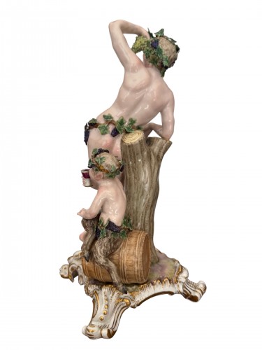 XXe siècle - Allégorie de l'Automne - Groupe en porcelaine de Meissen 20e siècle
