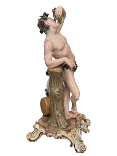 Antiquités - Allégorie de l'Automne - Groupe en porcelaine de Meissen 20e siècle