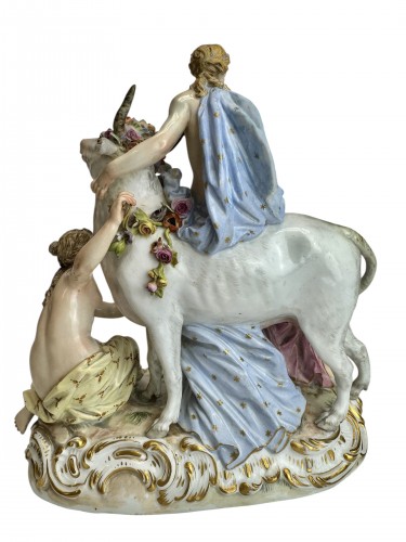 L'enlèvement d'Europe, porcelaine de Meissen 20e siècle - AG Antiquités