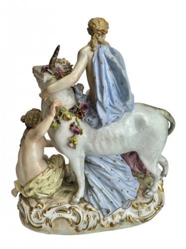 XXe siècle - L'enlèvement d'Europe, porcelaine de Meissen 20e siècle