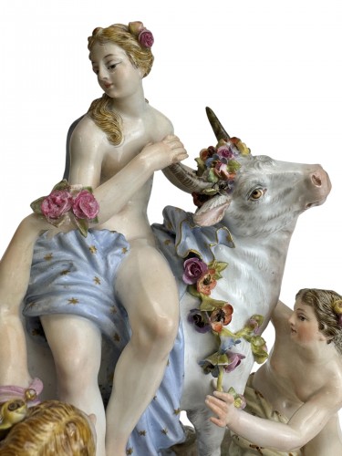 Antiquités - L'enlèvement d'Europe, porcelaine de Meissen 20e siècle
