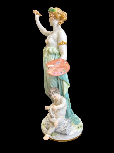  - Allégorie de la Peinture, groupe en porcelaine de Meissen 20e siècle