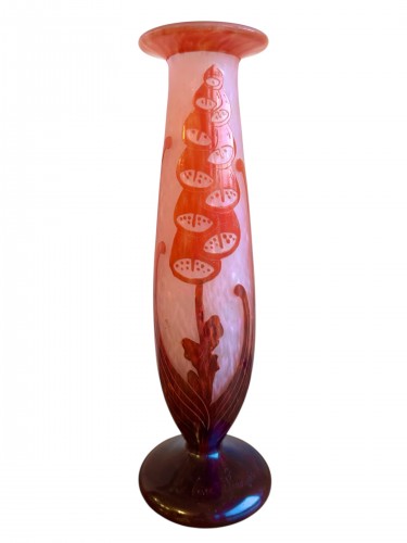 Le Verre Français - Vase à décor des Digitales