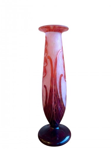 Le Verre Français - Vase à décor des Digitales - Verrerie, Cristallerie Style Art Déco