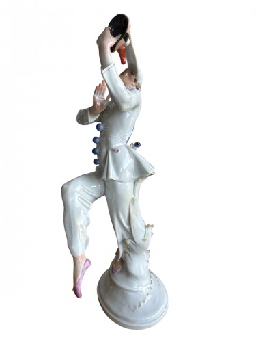 Porcelain & Faience  - Masked Dancer, Meissen Porcelain Figure model Created By Paul Scheuric
