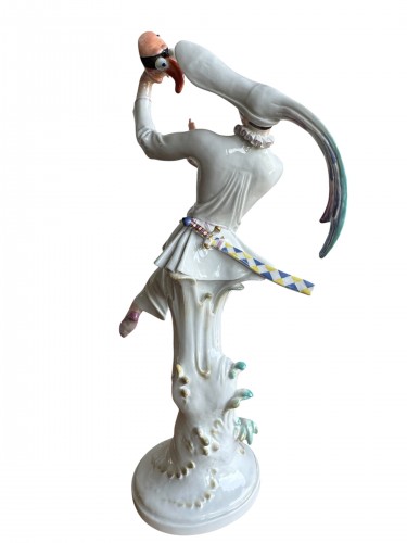 20th century - Masked Dancer, Meissen Porcelain Figure model Created By Paul Scheuric