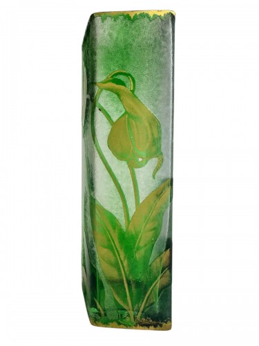 Baccarat - Vase de forme losange à décor des fleurs - AG Antiquités