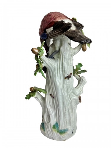 Meissen - Groupe en porcelaine geai avec un lucane cerf-volant - 