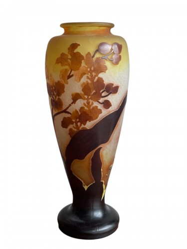 Gallé, vase à décor d'orchidées - Art nouveau