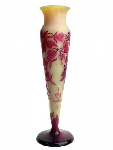 Verrerie, Cristallerie  - Emile Gallé - Vase ”Cœurs de Marie”