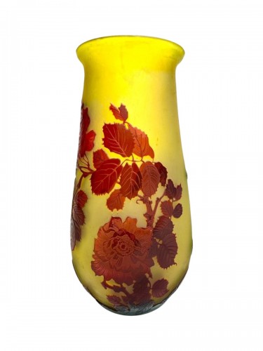Gallé - Vase à décor de Roses