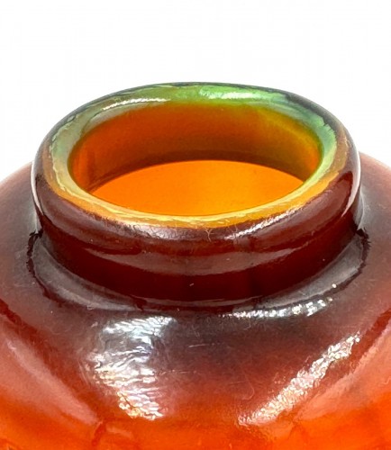 Art nouveau - Gallé, vase à décor de voiliers sur la mer