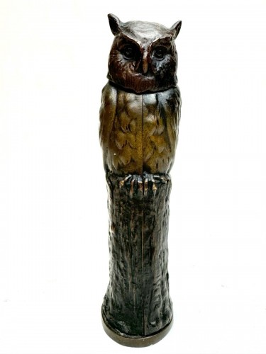 Argentor Wien - Hibou entourant une femme nue, figure érotique métamorphique - Sculpture Style 