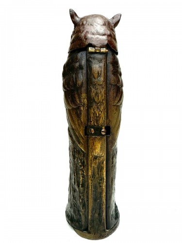 Argentor Wien - Hibou entourant une femme nue, figure érotique métamorphique - 