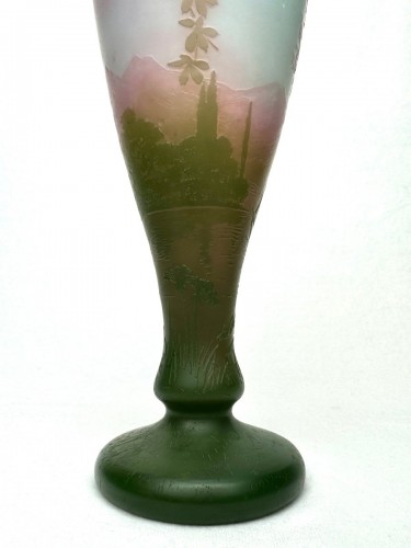 20th century - Camille Trutie de Varreux  (1872-1942) - Vase With Lake Decor 
