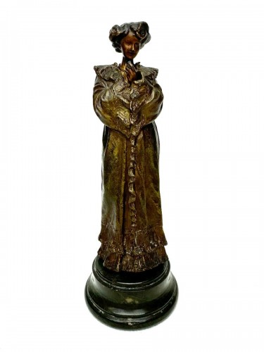 Franz Xavier Bergmann (1861-1936) - Erotic bronze, Art Nouveau Vienna Bronze  - Sculpture Style Art nouveau