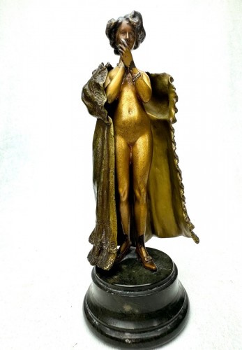 Art nouveau - Franz Xavier Bergmann (1861-1936) - Erotic bronze, Art Nouveau Vienna Bronze 