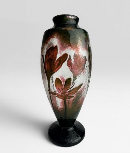 Daum Nancy - Vase ''Colchiques'' - Verrerie, Cristallerie Style Art nouveau