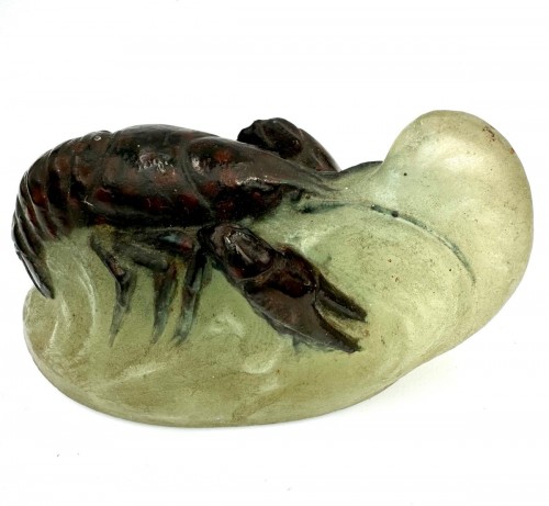 Amalric Walter et Henry Bergé - Écrevisse en pâte de verre - Art nouveau
