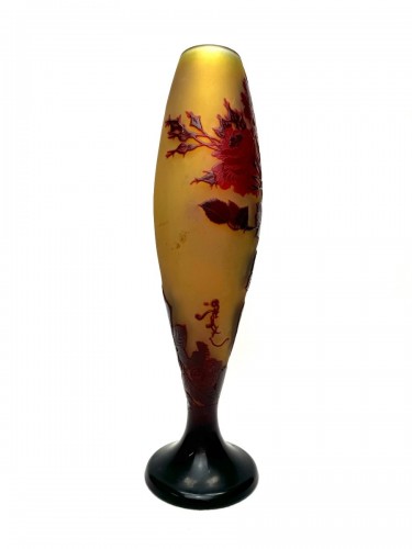 Gallé - Rosier Eglantine Vase - Glass & Crystal Style Art nouveau