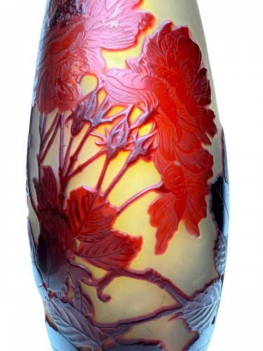 Art nouveau - Gallé - Rosier Eglantine Vase