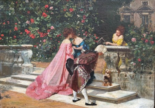 École française du 19e siècle, Nobles Dans Le Jardim