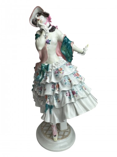 Figurine de Meissen Estrella, ballet russe « Carnaval », de Paul Scheurich - Céramiques, Porcelaines Style Art Déco