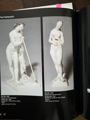 Antiquités - Figure de Vénus en porcelaine de Meissen, modèle de Paul Scheurich