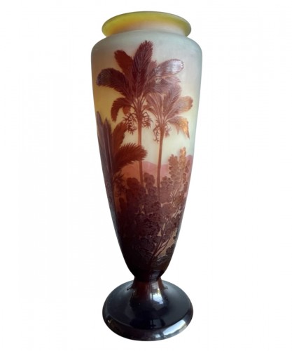 Vase Gallé Rio de Janeiro - Plage de Botafogo et Corcovado
