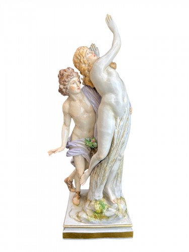 Groupe en porcelaine de Meissen  « Apollon et Daphné »