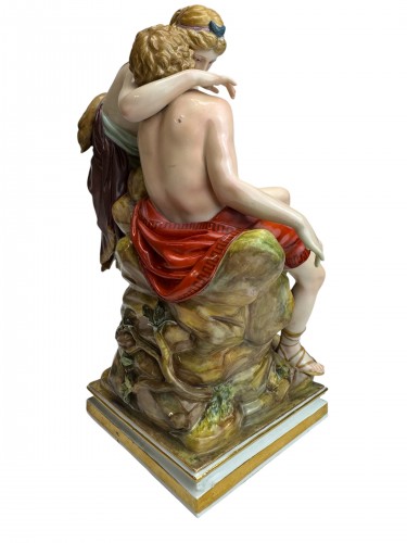« Diane et Endymion » Groupe en porcelaine de Meissen - AG Antiquités
